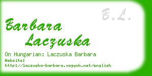 barbara laczuska business card